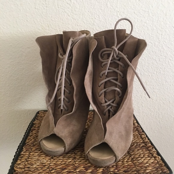 Giuseppe Zanotti for Thakoon suede ruffle booties - Picture 10 of 16